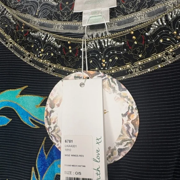 Camilla Round Neck Kaftan Wise Wings Nwt - Picture 10 of 13